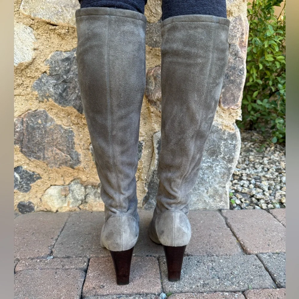 Cole Haan Nike Air Gray Suede Tall Boots Women’s 8.5 - Picture 8 of 13